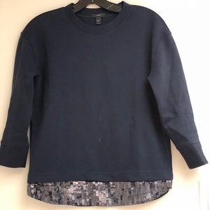 Navy sequin J. Crew sweatshirt